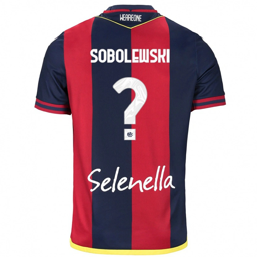 Danxen Bambino Maglia Konrad Sobolewski #0 Rosso Blu Reale Kit Gara Home 2024/25 Maglietta