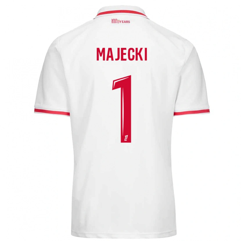 Danxen Bambino Maglia Radoslaw Majecki #1 Bianco Rosso Kit Gara Home 2024/25 Maglietta
