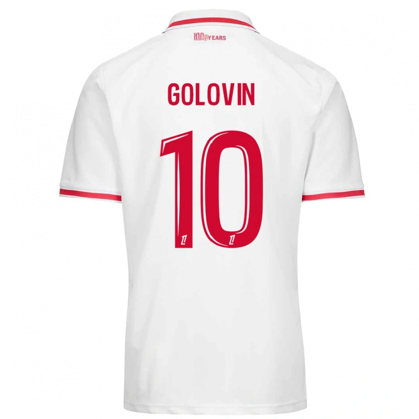 Danxen Bambino Maglia Aleksandr Golovin #10 Bianco Rosso Kit Gara Home 2024/25 Maglietta