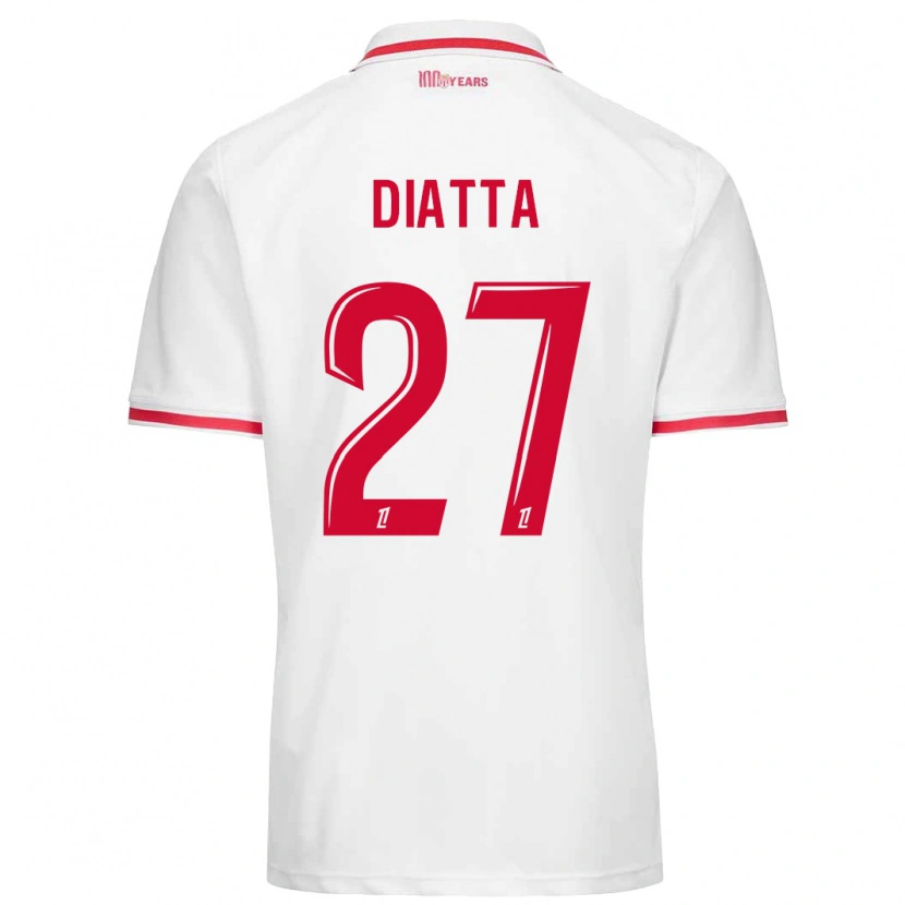 Danxen Bambino Maglia Krépin Diatta #27 Bianco Rosso Kit Gara Home 2024/25 Maglietta