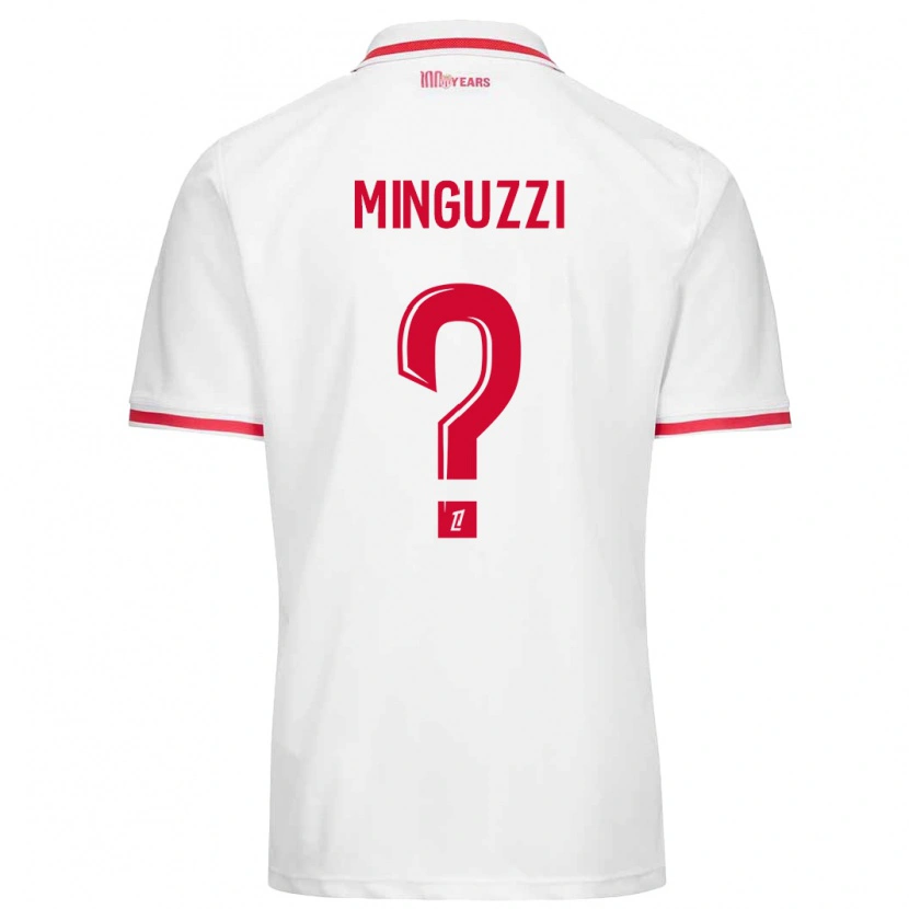 Danxen Bambino Maglia Matteo Minguzzi #0 Bianco Rosso Kit Gara Home 2024/25 Maglietta
