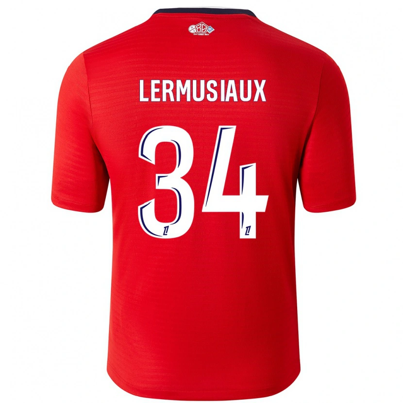 Danxen Bambino Maglia Chrystal Lermusiaux #34 Rosso Bianco Kit Gara Home 2024/25 Maglietta
