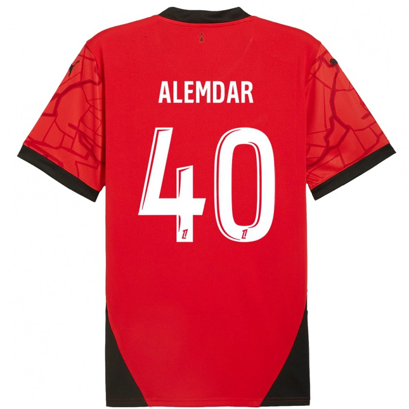 Danxen Bambino Maglia Doğan Alemdar #40 Rosso Nero Kit Gara Home 2024/25 Maglietta