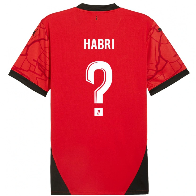 Danxen Bambino Maglia Issa Habri #0 Rosso Nero Kit Gara Home 2024/25 Maglietta