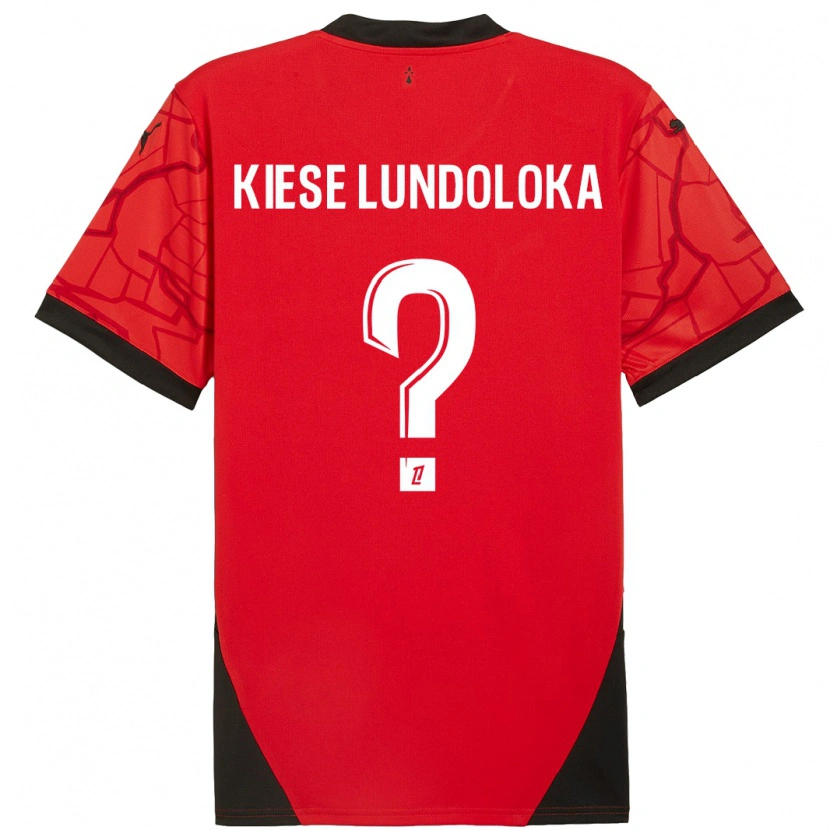 Danxen Bambino Maglia Jeanslor Kiese Lundoloka #0 Rosso Nero Kit Gara Home 2024/25 Maglietta