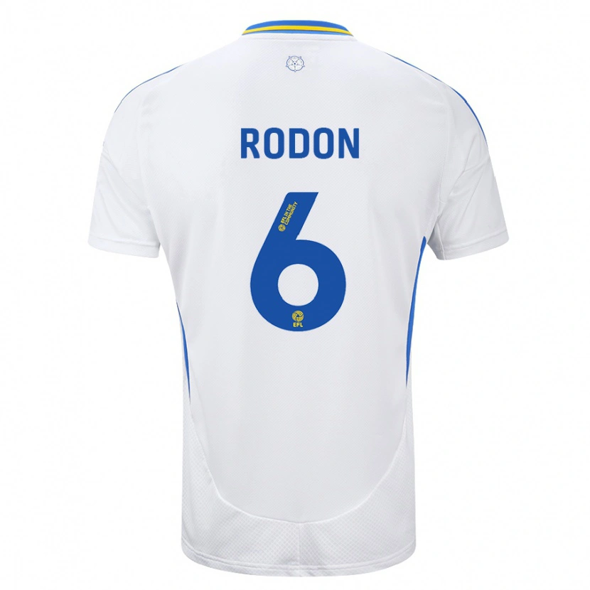 Danxen Bambino Maglia Joe Rodon #6 Bianco Blu Kit Gara Home 2024/25 Maglietta