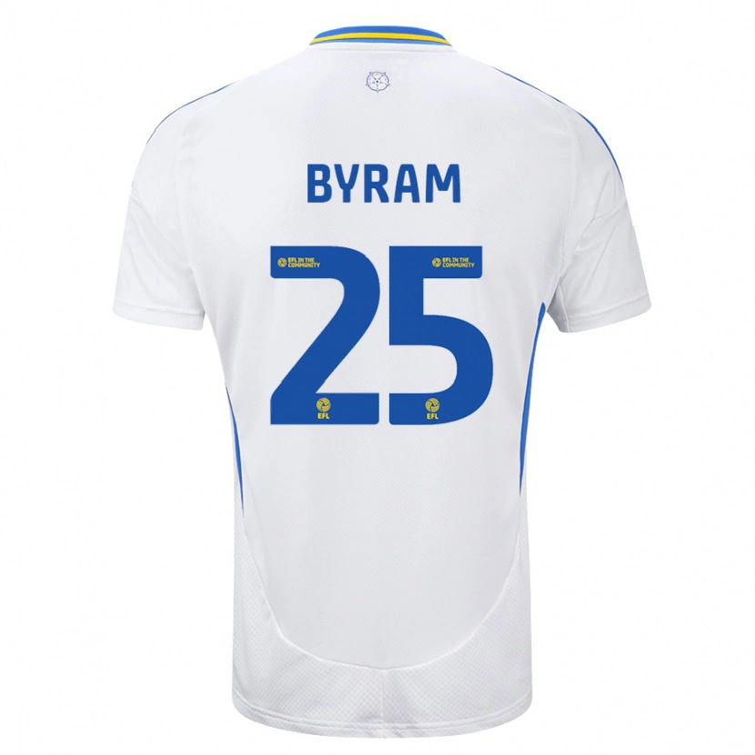 Danxen Bambino Maglia Sam Byram #25 Bianco Blu Kit Gara Home 2024/25 Maglietta