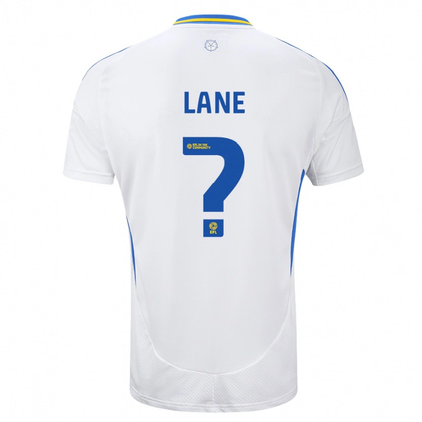 Danxen Bambino Maglia Freddie Lane #0 Bianco Blu Kit Gara Home 2024/25 Maglietta