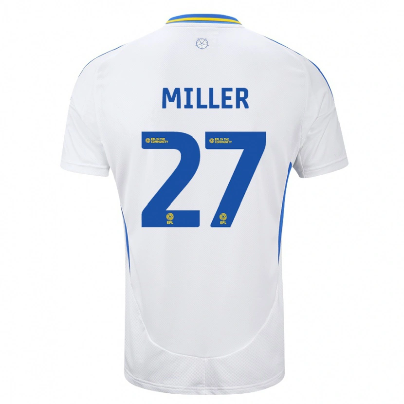 Danxen Bambino Maglia Amari Miller #27 Bianco Blu Kit Gara Home 2024/25 Maglietta