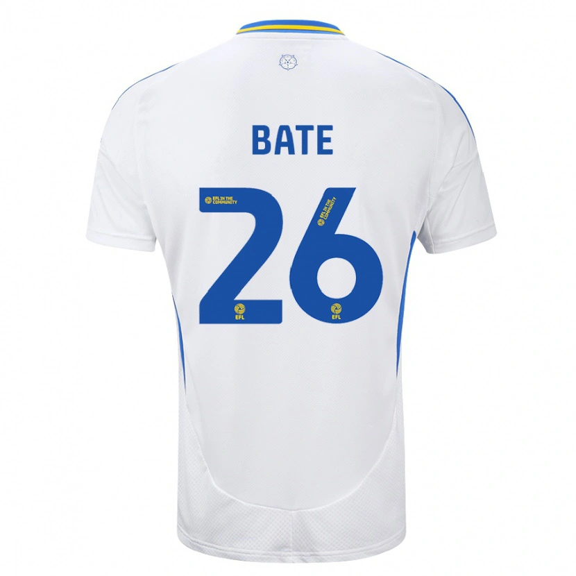 Danxen Bambino Maglia Lewis Bate #26 Bianco Blu Kit Gara Home 2024/25 Maglietta