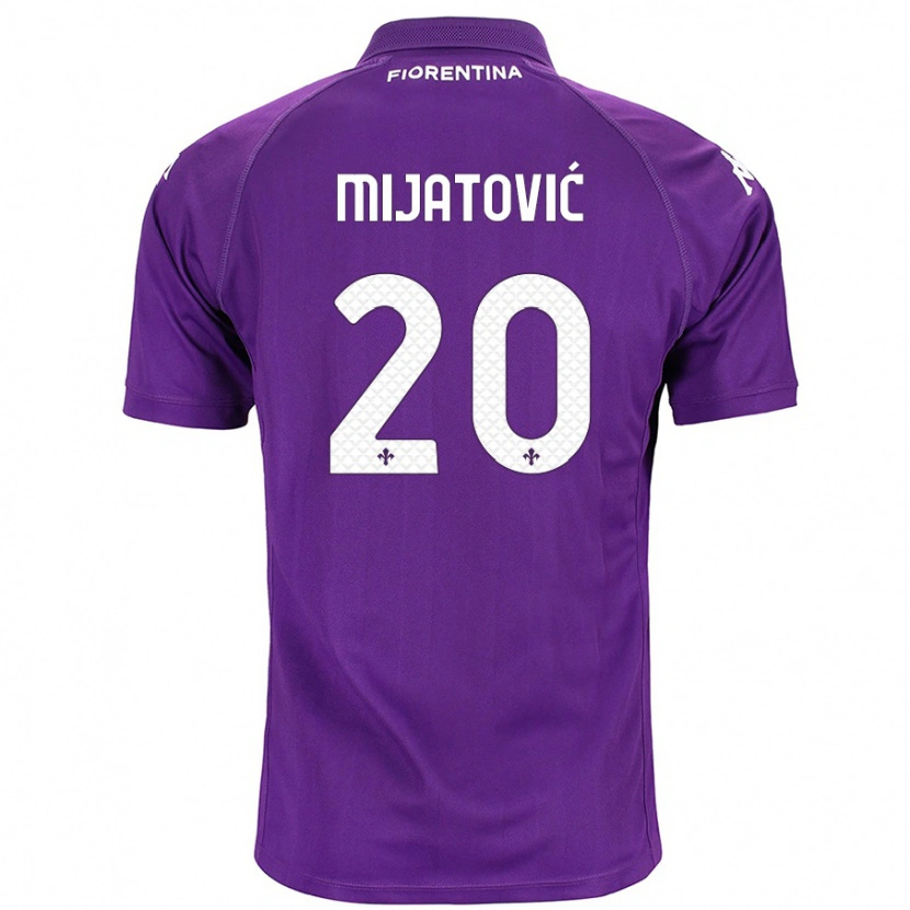 Danxen Bambino Maglia Milica Mijatović #20 Viola Kit Gara Home 2024/25 Maglietta