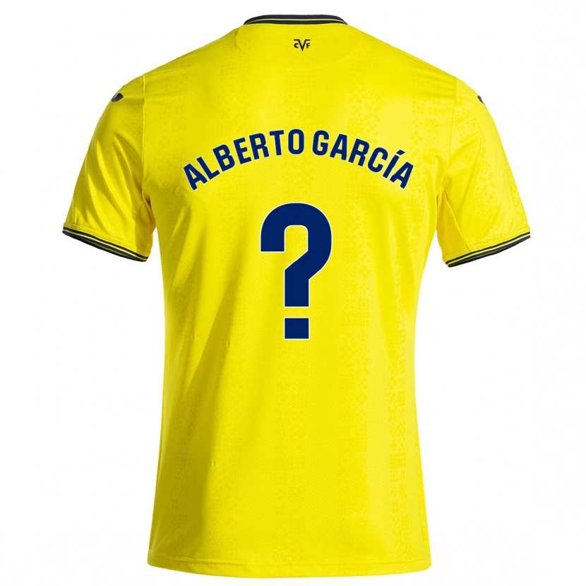 Danxen Bambino Maglia Alberto García #0 Giallo Nero Kit Gara Home 2024/25 Maglietta