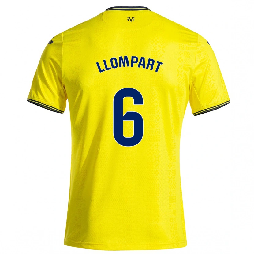 Danxen Bambino Maglia María Llompart #6 Giallo Nero Kit Gara Home 2024/25 Maglietta