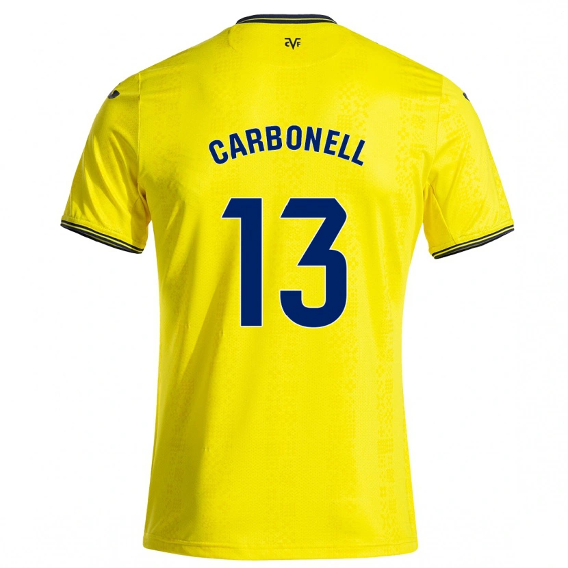 Danxen Bambino Maglia Carmen Carbonell #13 Giallo Nero Kit Gara Home 2024/25 Maglietta