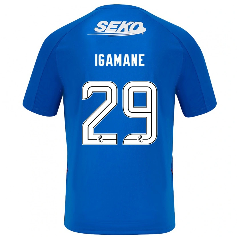 Danxen Bambino Maglia Hamza Igamane #29 Blu Scuro Kit Gara Home 2024/25 Maglietta