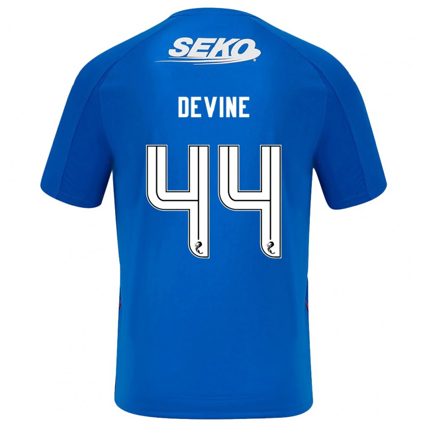 Danxen Bambino Maglia Adam Devine #44 Blu Scuro Kit Gara Home 2024/25 Maglietta