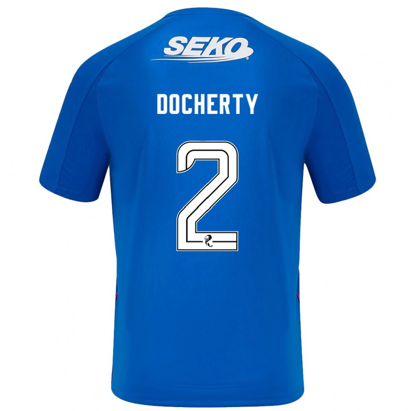 Danxen Bambino Maglia Nicola Docherty #2 Blu Scuro Kit Gara Home 2024/25 Maglietta