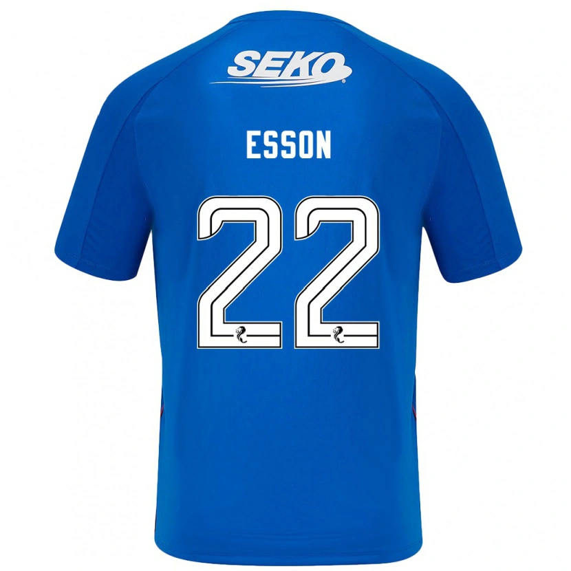 Danxen Bambino Maglia Victoria Esson #22 Blu Scuro Kit Gara Home 2024/25 Maglietta