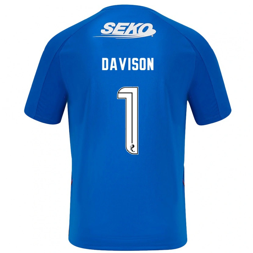 Danxen Bambino Maglia Hannah Davison #1 Blu Scuro Kit Gara Home 2024/25 Maglietta