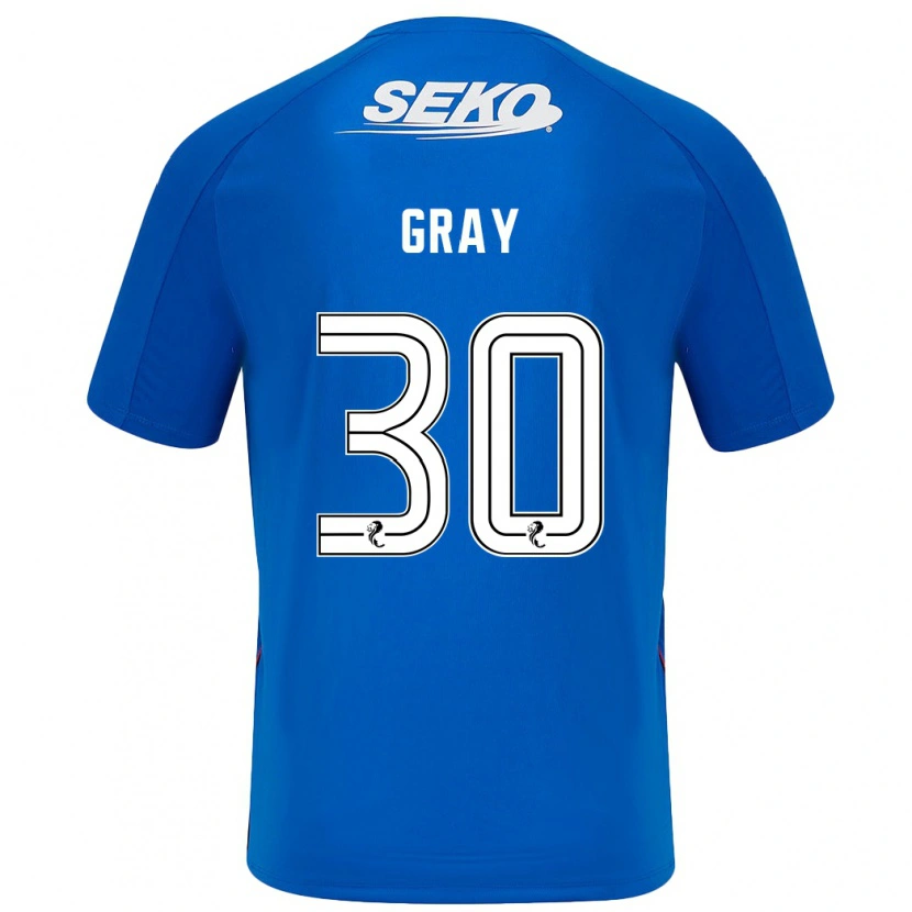 Danxen Bambino Maglia Georgia Gray #30 Blu Scuro Kit Gara Home 2024/25 Maglietta