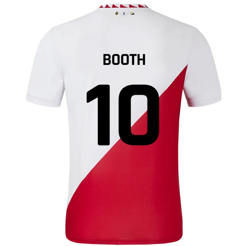 Danxen Bambino Maglia Taylor Booth #10 Bianco Rosso Kit Gara Home 2024/25 Maglietta