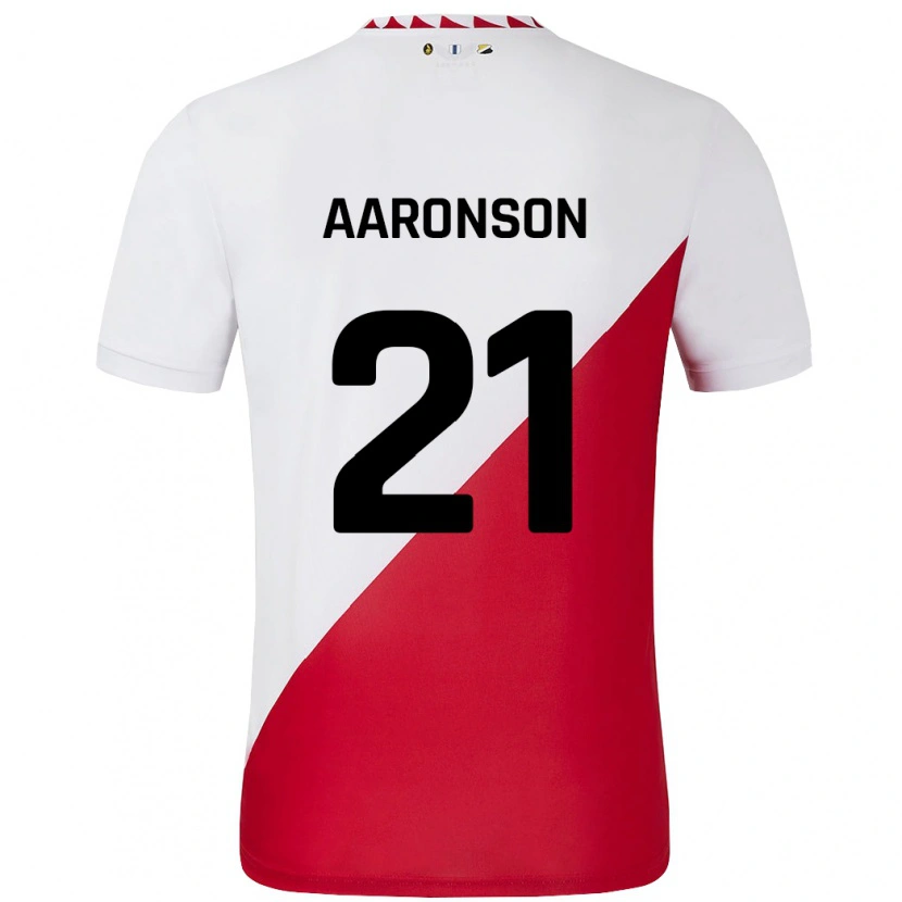 Danxen Bambino Maglia Paxten Aaronson #21 Bianco Rosso Kit Gara Home 2024/25 Maglietta