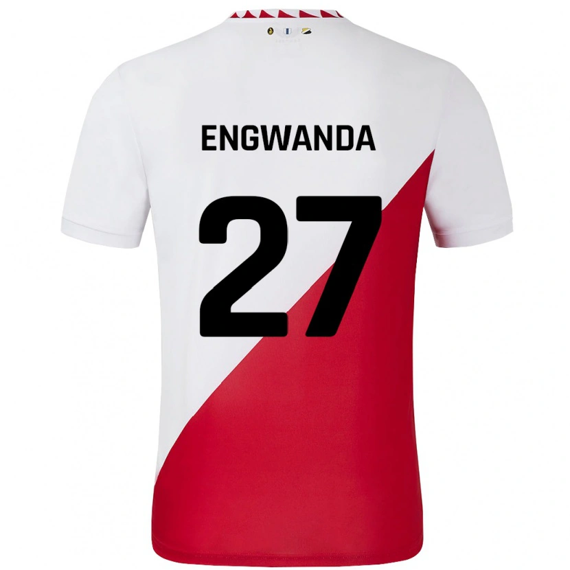 Danxen Bambino Maglia Alonzo Engwanda #27 Bianco Rosso Kit Gara Home 2024/25 Maglietta