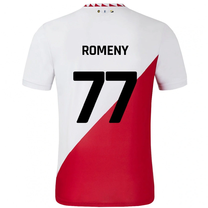 Danxen Bambino Maglia Ole Romeny #77 Bianco Rosso Kit Gara Home 2024/25 Maglietta