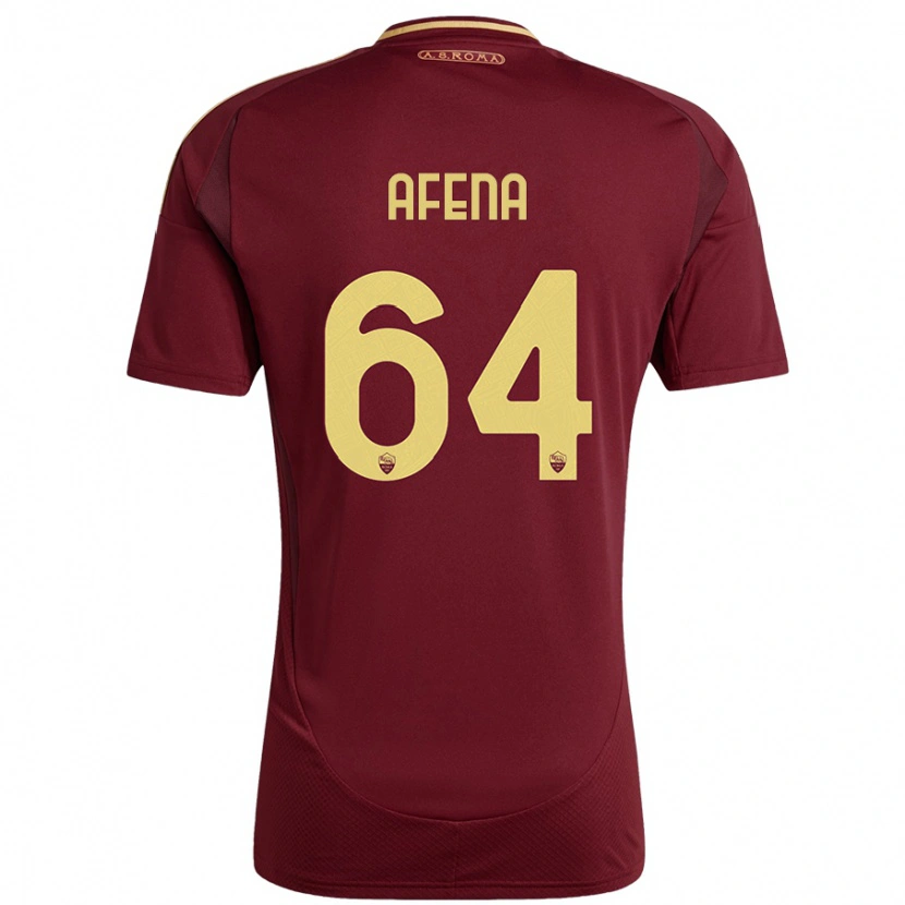 Danxen Bambino Maglia Felix Afena-Gyan #64 Rosso Marrone Oro Kit Gara Home 2024/25 Maglietta