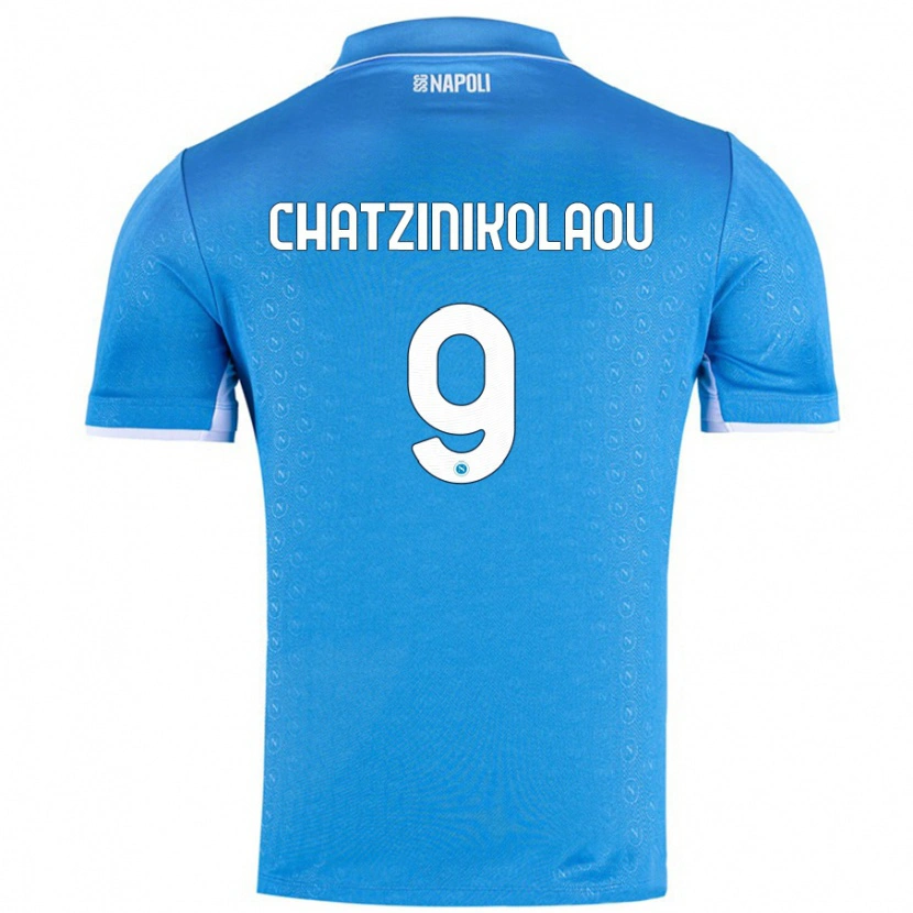 Danxen Bambino Maglia Despoina Chatzinikolaou #9 Azzurro Cielo Kit Gara Home 2024/25 Maglietta