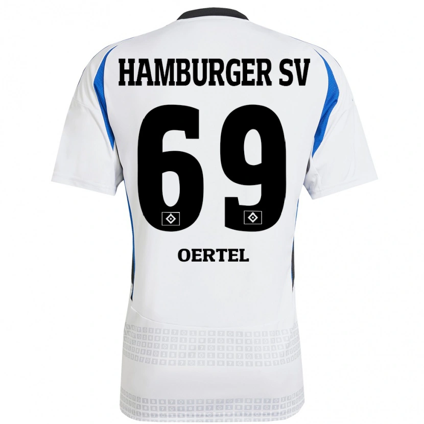 Danxen Bambino Maglia Jan Oertel #69 Bianco Blu Kit Gara Home 2024/25 Maglietta