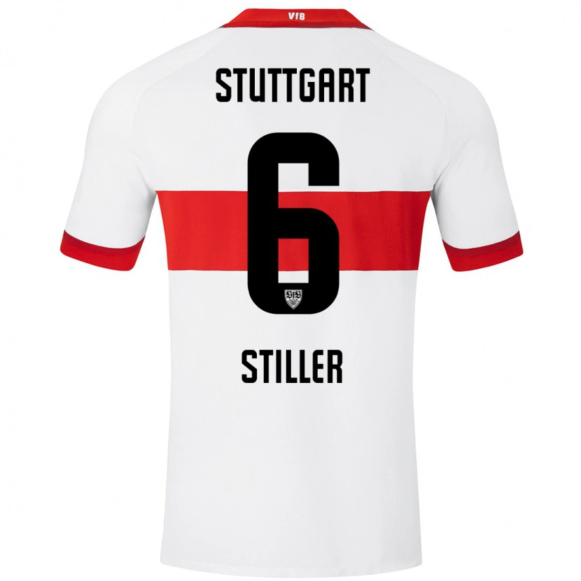 Danxen Bambino Maglia Angelo Stiller #6 Bianco Rosso Kit Gara Home 2024/25 Maglietta