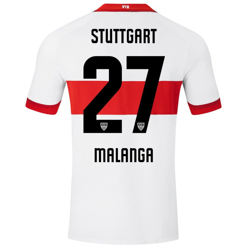 Danxen Bambino Maglia Jarzinho Malanga #27 Bianco Rosso Kit Gara Home 2024/25 Maglietta