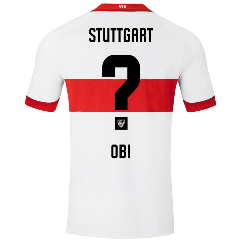 Danxen Bambino Maglia Collin Obi #0 Bianco Rosso Kit Gara Home 2024/25 Maglietta