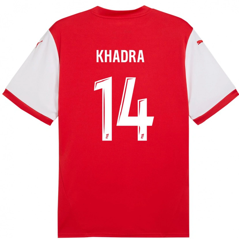 Danxen Bambino Maglia Reda Khadra #14 Rosso Bianco Kit Gara Home 2024/25 Maglietta