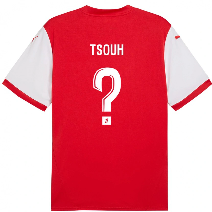 Danxen Bambino Maglia Justin Tsouh #0 Rosso Bianco Kit Gara Home 2024/25 Maglietta