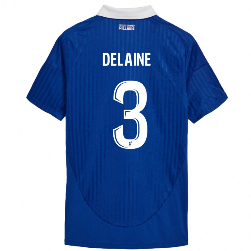 Danxen Bambino Maglia Thomas Delaine #3 Blu Bianco Kit Gara Home 2024/25 Maglietta