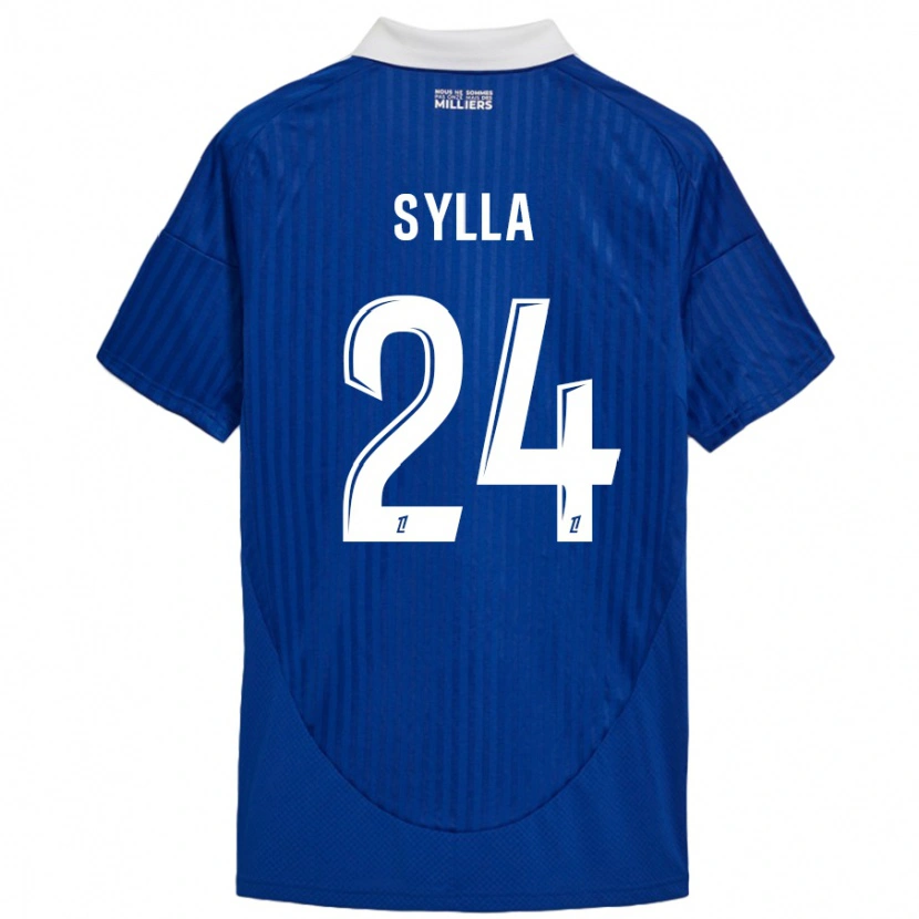 Danxen Bambino Maglia Abakar Sylla #24 Blu Bianco Kit Gara Home 2024/25 Maglietta