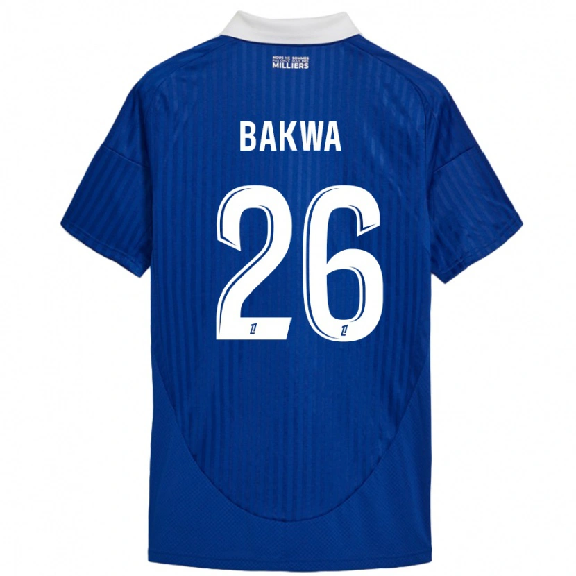 Danxen Bambino Maglia Dilane Bakwa #26 Blu Bianco Kit Gara Home 2024/25 Maglietta