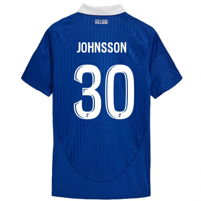 Danxen Bambino Maglia Karl-Johan Johnsson #30 Blu Bianco Kit Gara Home 2024/25 Maglietta