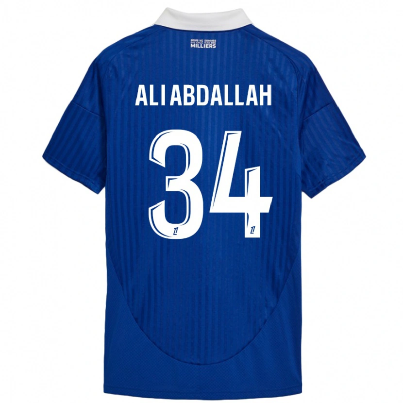 Danxen Bambino Maglia Aboubacar Ali Abdallah #34 Blu Bianco Kit Gara Home 2024/25 Maglietta