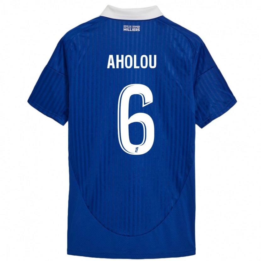 Danxen Bambino Maglia Jean-Eudes Aholou #6 Blu Bianco Kit Gara Home 2024/25 Maglietta