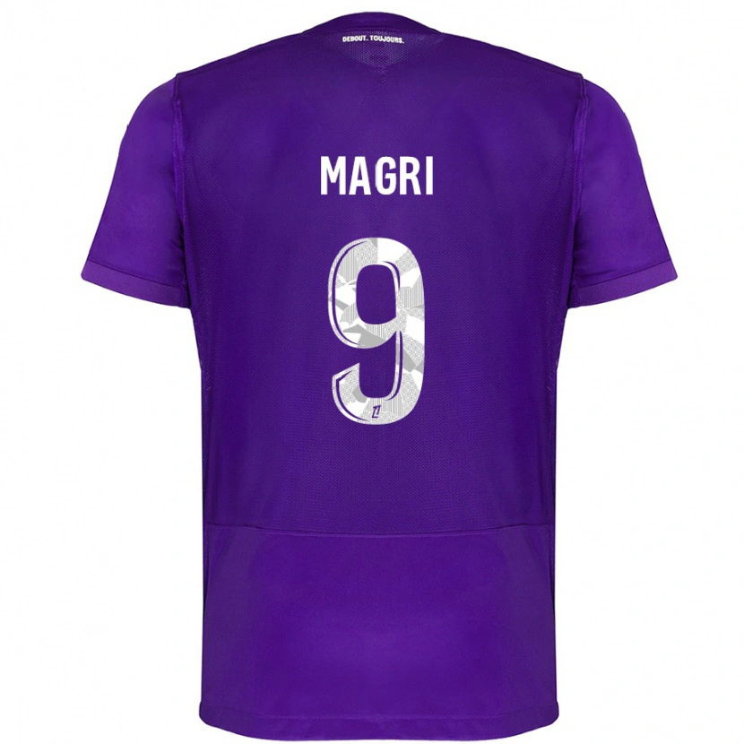Danxen Bambino Maglia Frank Magri #9 Viola Bianco Kit Gara Home 2024/25 Maglietta