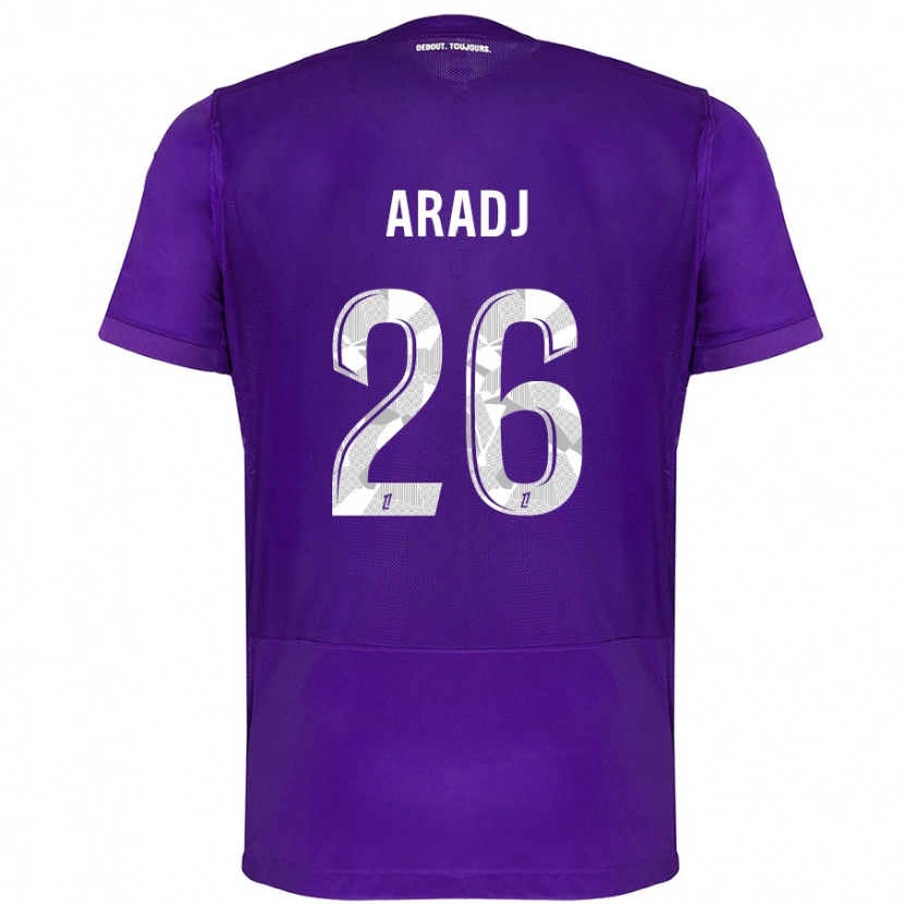 Danxen Bambino Maglia Ylies Aradj #26 Viola Bianco Kit Gara Home 2024/25 Maglietta