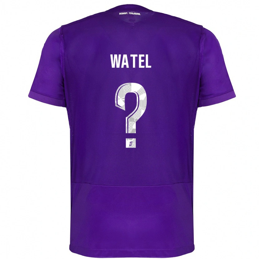 Danxen Bambino Maglia Kylian Watel #0 Viola Bianco Kit Gara Home 2024/25 Maglietta