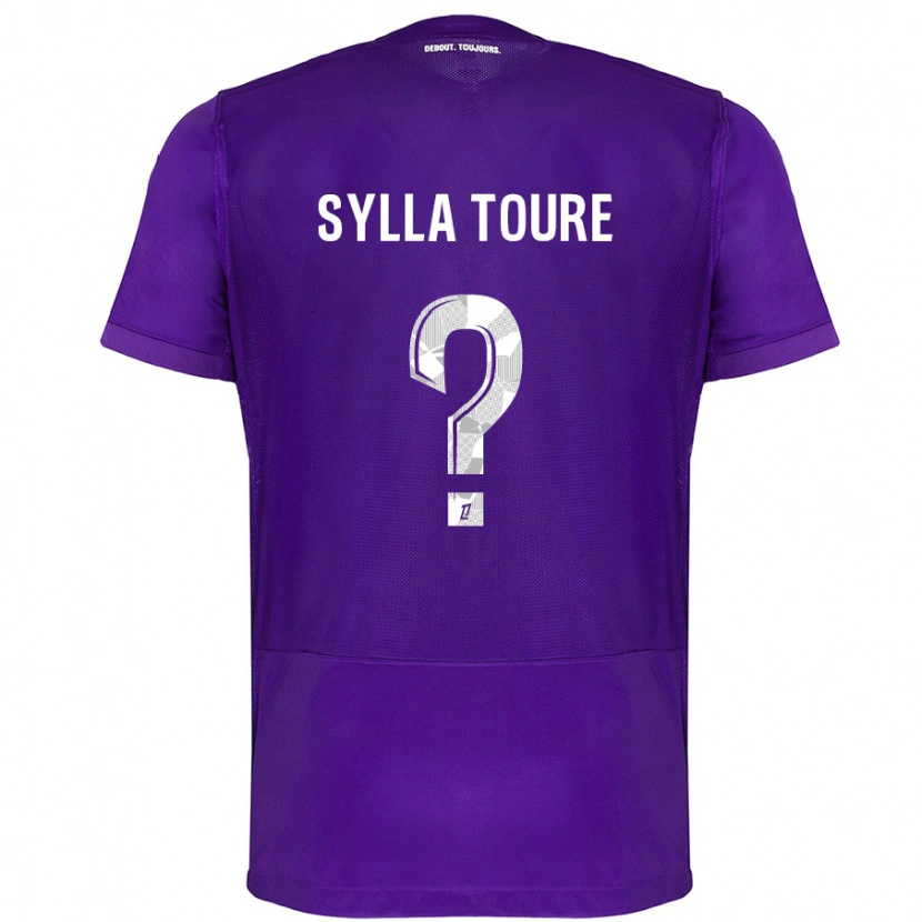 Danxen Bambino Maglia Ismael Sylla Touré #0 Viola Bianco Kit Gara Home 2024/25 Maglietta