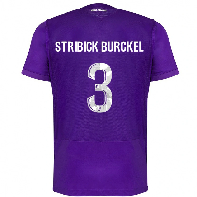 Danxen Bambino Maglia Laetitia Stribick-Burckel #3 Viola Bianco Kit Gara Home 2024/25 Maglietta