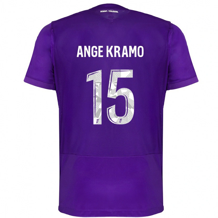 Danxen Bambino Maglia Marie Ange Kramo #15 Viola Bianco Kit Gara Home 2024/25 Maglietta