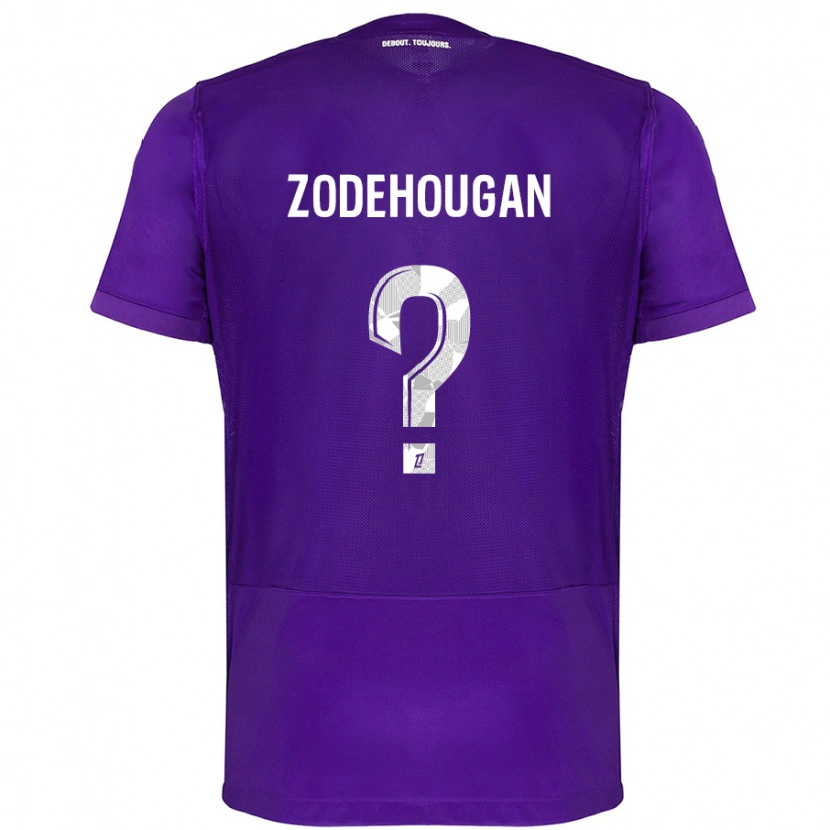 Danxen Bambino Maglia Yanis Zodehougan #0 Viola Bianco Kit Gara Home 2024/25 Maglietta