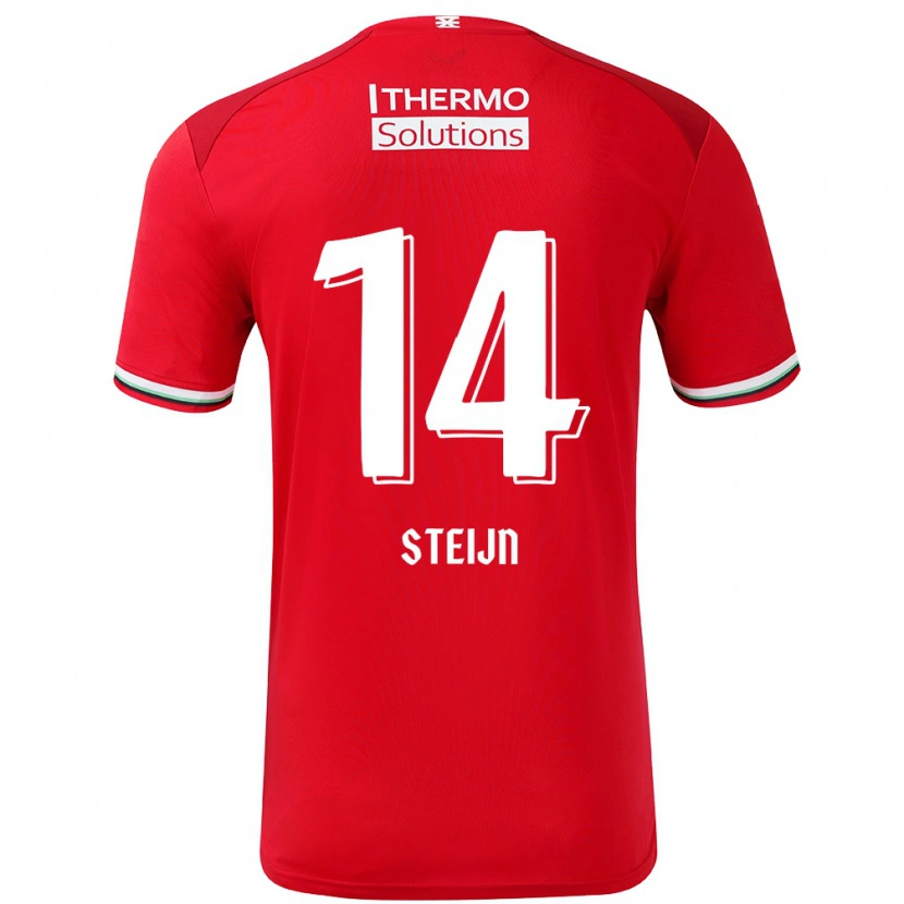 Danxen Bambino Maglia Sem Steijn #14 Rosso Bianco Kit Gara Home 2024/25 Maglietta